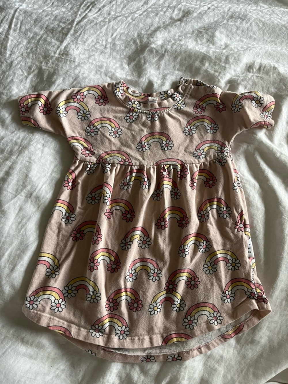 Huxbaby rainbow dress. Size 1 (12-18).
